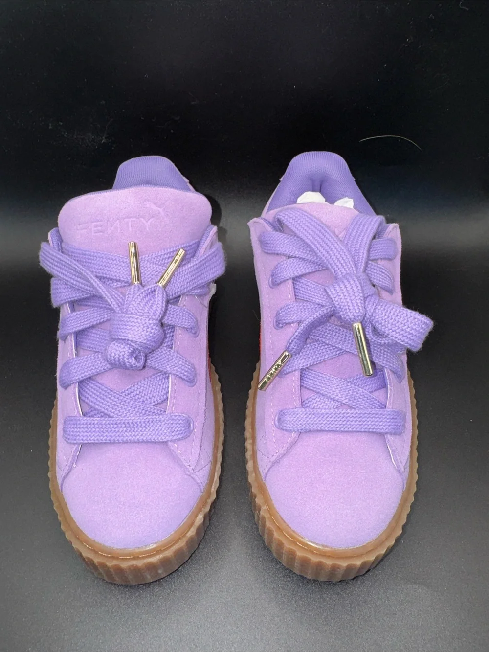 Puma Fenty Creeper Lavender Purple Platform Sneakers Sz 6.5 Rihanna Suede Neon - Picture 5 of 16
